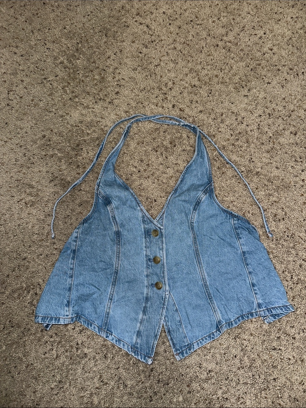 Denim Halter Top
